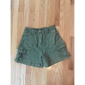 American Bazi Green Women's Cargo Shorts, Size Small